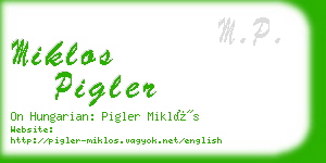 miklos pigler business card